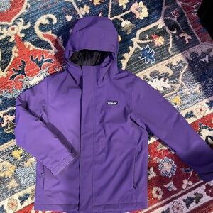 Patagonia Purple Hooded ski snowboard jacket waterproof